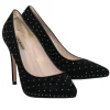 L.K. Bennett - Black Suede Studded Pumps Sz 8