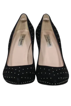 L.K. Bennett - Black Suede Studded Pumps Sz 8