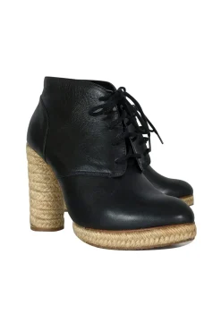 Loeffler Randall - Black Espadrille Ankle Booties Sz 6.5