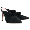 Loeffler Randall - Black Suede Ruffle Mule Heels Sz 7