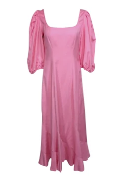 Loeffler Randall - Bubblegum Pink Curved Seam Maxi Dress Sz 6