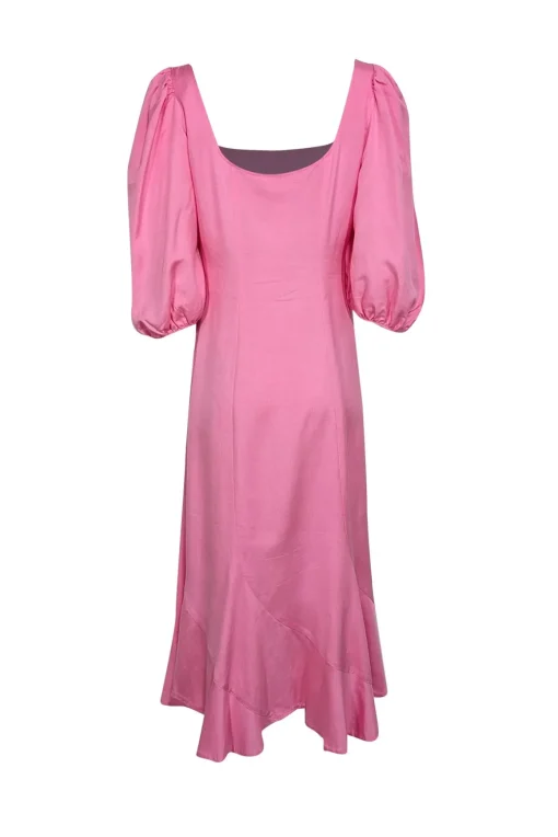 Loeffler Randall - Bubblegum Pink Curved Seam Maxi Dress Sz 6
