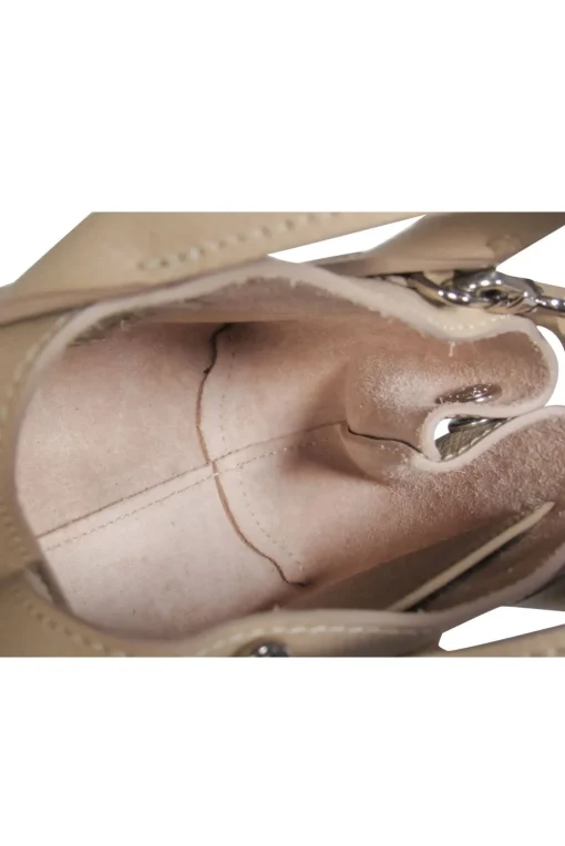 Longchamp - Taupe Leather Mini Crossbody Purse
