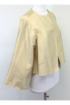 Lorain Croft - Cream Silk Jacket Sz S