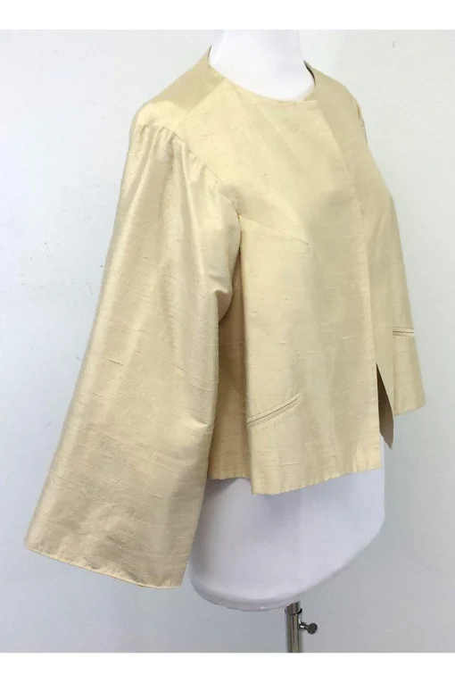 Lorain Croft - Cream Silk Jacket Sz S