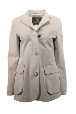 Loro Piana - Beige Cotton Blend Zipper front Jacket Sz 6