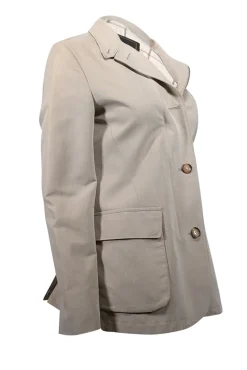 Loro Piana - Beige Cotton Blend Zipper front Jacket Sz 6