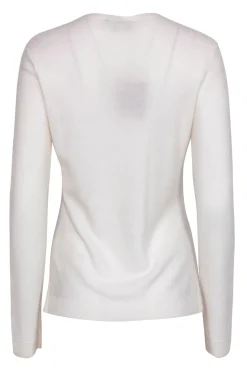 Loro Piana - White Textured Knit Cashmere Sweater Sz 10
