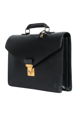 Louis Vuitton - Black Epi Seviette Briefcase Handbag
