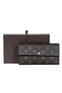 Louis Vuitton - Brown Leather Monogram Snap Wallet