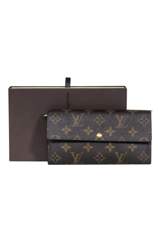 Louis Vuitton - Brown Leather Monogram Snap Wallet