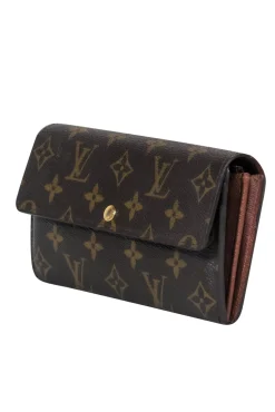 Louis Vuitton - Brown Leather Monogram Snap Wallet