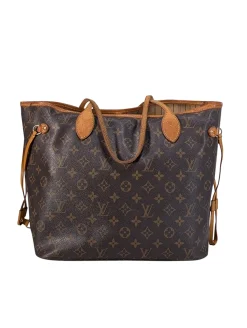 Louis Vuitton - Brown Monogram Coated Canvas Neverfull MM