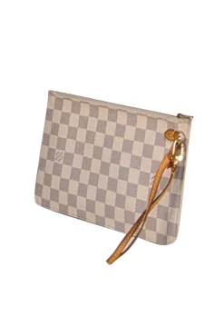 Louis Vuitton - White Damier Pochette Wristlet