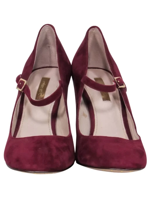 Louise et Cie - Oxblood Suede Mary Jane Block Heels Sz 7
