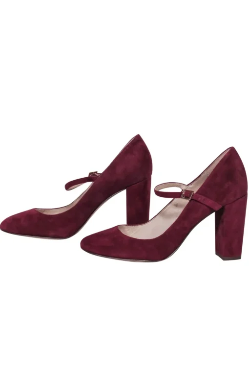 Louise et Cie - Oxblood Suede Mary Jane Block Heels Sz 7