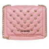 Love Moschino - Pink Faux Leather Heart Stud Crossbody Bag