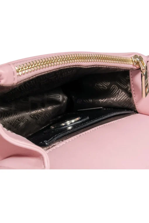 Love Moschino - Pink Faux Leather Heart Stud Crossbody Bag