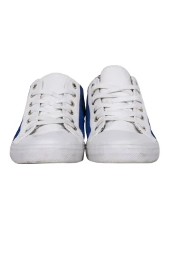 Love Moschino - White, Blue, & Black Lace Up Sneaker Sz 8