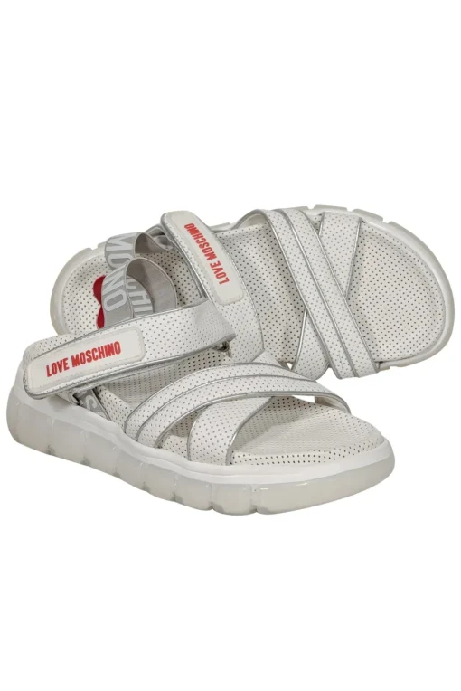 Love Moschino - White Velcro Strappy Sandals Sz 7