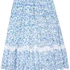 LoveShackFancy - Floral Print Midi Prairie Skirt Sz M
