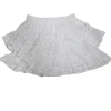 LoveShackFancy - White Ruffled Mini Skirt w/ Eyelet Lace Trim Sz XS