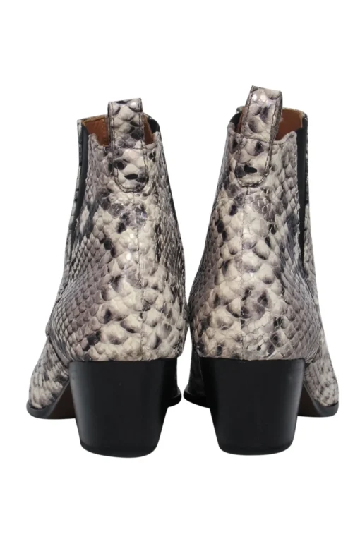 M. Gemi - Grey & Black Snake Print Booties Sz 8