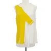Maeve - Yellow & White Silk Dyad Tank Blouse Sz 10
