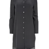 Magaschoni - Black Silk Shirtdress w/ Semi-Sheer Hem Sz 6