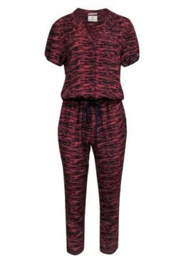 Maison Scotch - Rust Red & Navy Print Jumpsuit Sz 2