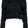 Maje - Black Fringed Open Front Jacket Sz 4