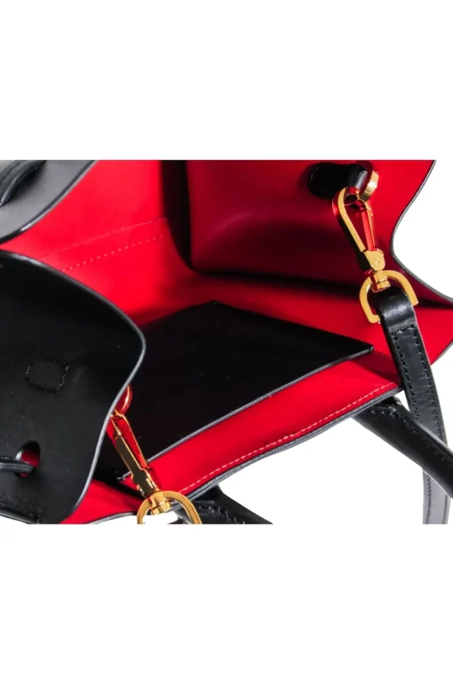 Mansur Gavriel - Black Italian Vegetable Tanned Leather "Mini Mini Sun" Bag