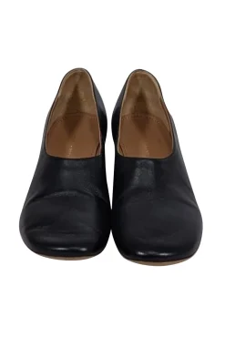 Mansur Gavriel - Black Leather Rounded Toe Low Heel Pumps Sz 9