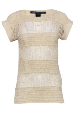 Marc by Marc Jacobs - Beige Short Sleeve Knit Top Sz XS