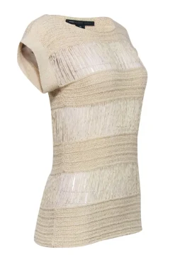 Marc by Marc Jacobs - Beige Short Sleeve Knit Top Sz XS