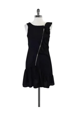 Marc by Marc Jacobs - Black Bubble Print Zip Dress Sz 2