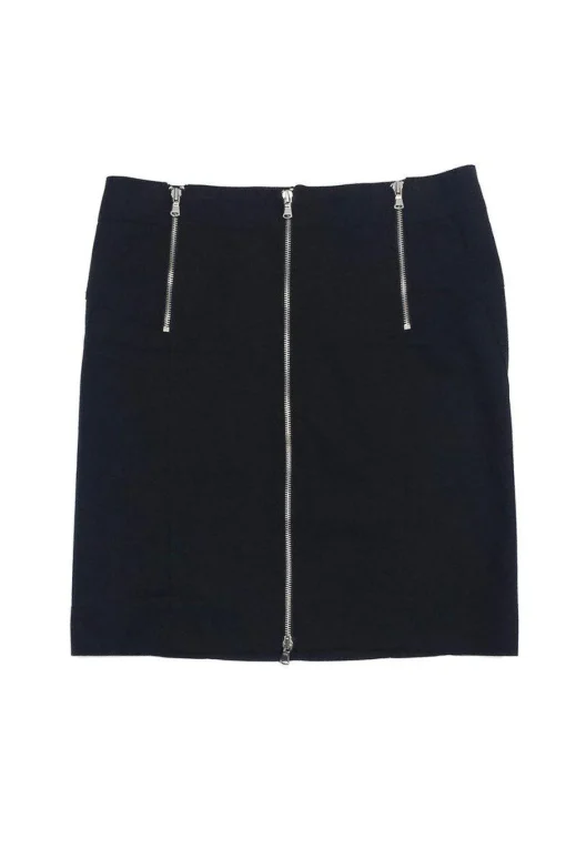 Marc by Marc Jacobs - Black Cotton & Wool Blend Skirt Sz 8