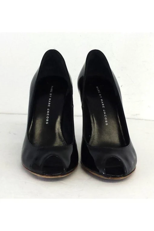 Marc by Marc Jacobs - Black Patent Leather Peep Toe Pumps Sz 6
