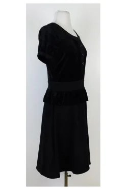 Marc by Marc Jacobs - Black Short Sleeve Peplum Dress Sz M