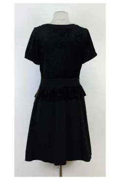 Marc by Marc Jacobs - Black Short Sleeve Peplum Dress Sz M