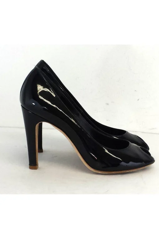 Marc by Marc Jacobs - Black Patent Leather Peep Toe Pumps Sz 6