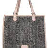 Marc by Marc Jacobs - Brown Woven Textile Tote w/ Nude Leather Trim