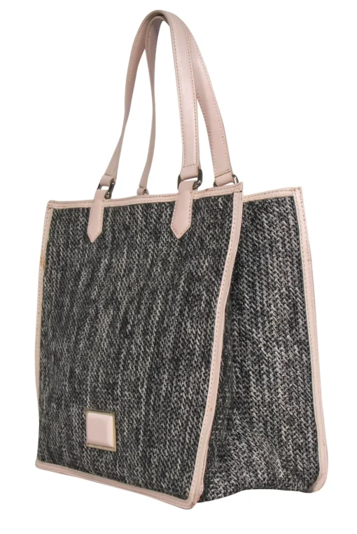 Marc by Marc Jacobs - Brown Woven Textile Tote w/ Nude Leather Trim