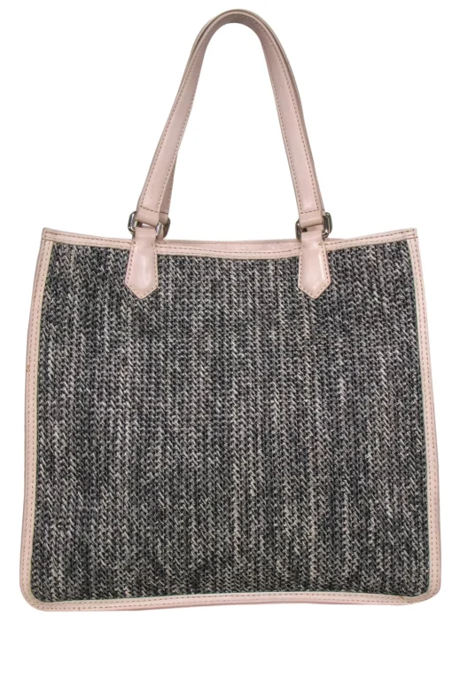 Marc by Marc Jacobs - Brown Woven Textile Tote w/ Nude Leather Trim