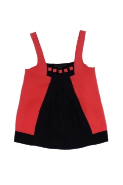 Marc by Marc Jacobs - Coral & Black Silk Tank Sz 2