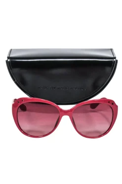 Marc by Marc Jacobs - Dark Pink Rounded Star Cut Out Sunglasses