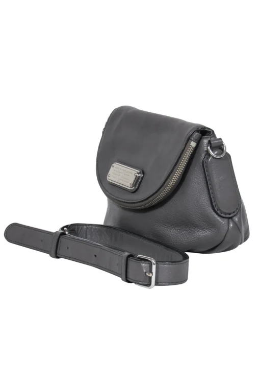 Marc by Marc Jacobs - Gray Leather Flap Crossbody Bag