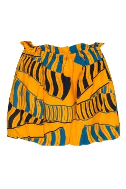 Marc by Marc Jacobs - Mustard & Blue Geometric Print Bubble Skirt Sz 4