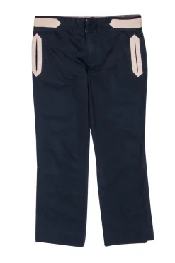 Marc by Marc Jacobs - Navy Crop Pants w/ Blush Pink Trim Sz 4
