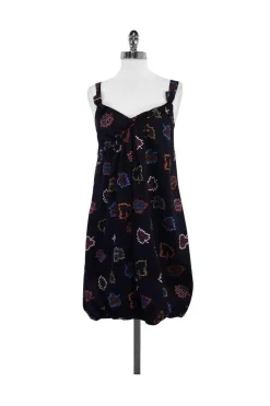 Marc by Marc Jacobs - Navy Leaf Print Dress Sz 2